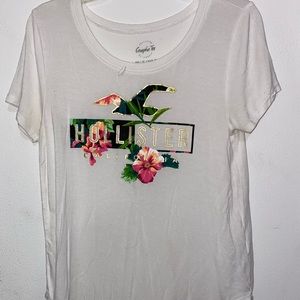 White Hollister Graphic Tee